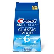 3D Whitestrips, Classic Vivid, Teeth Whitening Strip Kit, 20 Strips (10 Count Pack) Crest 3D Whitest