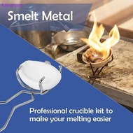 Annasun 25.5CM Stainless Steel Crucible Tong Crucible Clamp Crucible Pliers White Gold Bowl Melting 