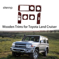 6PCS Interior Dashboard Wooden Trims for   70 71 75 LC76 LC79 Hj75 Hzj75 Hzj79 Hdj79 1984-2006