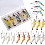 Goture Soft Shrimp Lures, 15pcs/20pcs/30pcs Luminous Shrimp Bait Set with Tackle Box,Shrimp Fishing 