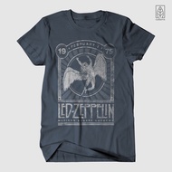 kaos band ZEPPELIN LED T-SHIRT/ DARK GREY T-SHIRT/ ZEPLIN GREY LED T-SHIRT/ ROCK METAL MUSIC T-SHIRT