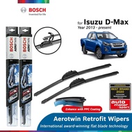 Bosch Aerotwin Retrofit U Hook Wiper Set for Isuzu DMax 2nd Gen (22"/19")