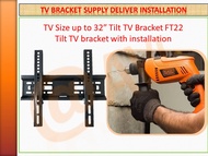 AVL FT22 Fix Wall TV Bracket with Installation Suitable for TV size up to  42" with VESA mounting not more than 200 x 200 mm TV swivel mounting bracket Suitable all Major brand Xiaomi , Prism , Samsung , LG , Sony , Etc ...