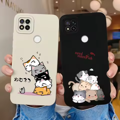 Cases For Xiaomi Redmi 9C Redmi 9C NFC Redmi 10A Fashion Label Liquid Soft Bumper For redmi9c redmi9