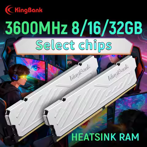 KingBank KJXS DDR4 RAM SILVER HEATSINK SERIES 8GB 16GB 3600MHz Desktop Gaming Memoria Rams Dual Chan