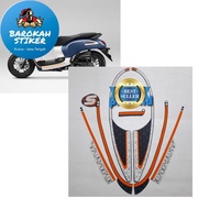 Original Asli Striping Stiker Polet motor motor honda scoopy fashion 2022 2023 Matte Blue stiker lis