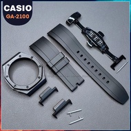 2022 New WatchBand for Casio G Shock GA-2100/2110 Metal Adapter Metal 2rd Bezel Stainless Steel Case