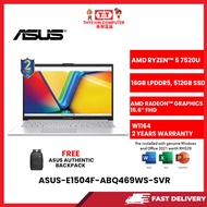 ASUS-E1504F-ABQ469WS-SVR-AMDRYZEN5-7520U,16GBOB,512GBSSD,15.6"FHD,AMDRADEON,W11,2YRS,H&S