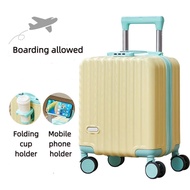 14 Inch Hand Carry Luggage 7kg Luggage Travel Bag With Cup Holder Suitcase with pulley for boarding 