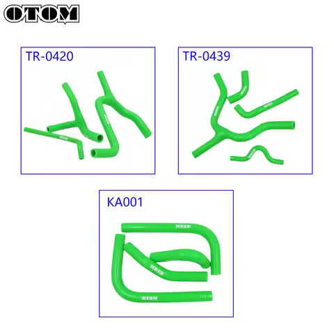 OTOM Motorcycle Silicone Radiator Coolant Hose Kit High Pressure Water Tank Water Pipe For KAWASAKI 