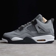2026 2025 Air Jordan 4 Kasut Bola Keranjang Cool Grey Lelaki Wanita AJ4 Kasut Sukan AJ Kasut Sukan E