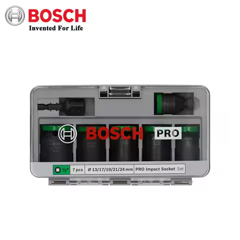 Bosch Electric Wrench Socket 13-24mm 7-Pieces Socket Set For GDS 18V-400 GDS 18V-EC 300ABR GDS/GDX/G