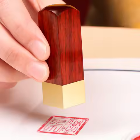 Calligraphy Painting Stamp Chinese Name Stamps Wood Brass Metal Seal Custom Seal Katakana English Ja