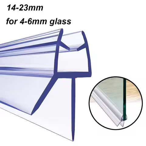 Bath Shower Screen Door Seal Strip Water Baffle 4 to 23mm Seal Gap Window Door Weatherstrip Glass Do