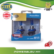 (ORIGINAL) White Bulb H11 HELLA Powerbleu Bulbs 5000K high wattage 80W/100W