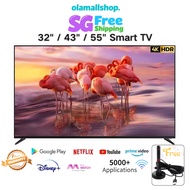 【Free Shipping】Smart TV Ultra HD 4K 55 inch 32 43 inch Android TV Google TV Digital TV Netflix Youtu