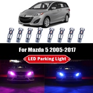 2x Canbus LED Parking Light Clearance Lamp For Mazda 5 2005-2017 T10 W5W 3030 10SMD White/Ice Blue/Blue/Red/Pink