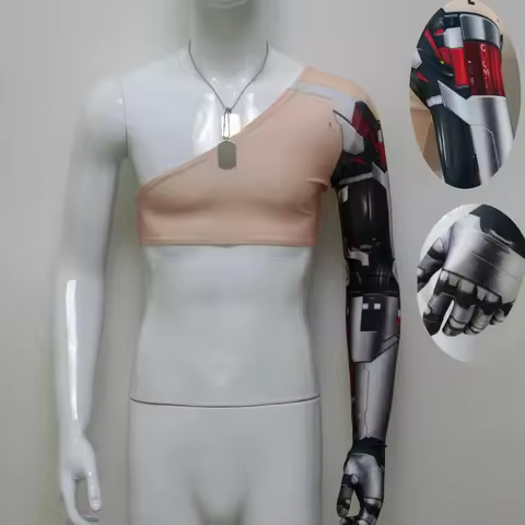 Johnny Silverhand Cosplay Costume 2077 Top Elastic Sleeve Halloween Carnival Party Clothing