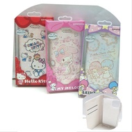 ♥小花花日本精品♥ HelloKitty 凱蒂貓美樂蒂雙子星 水彩點點風側掀皮套 可放證件悠遊卡一卡通防摔0045206