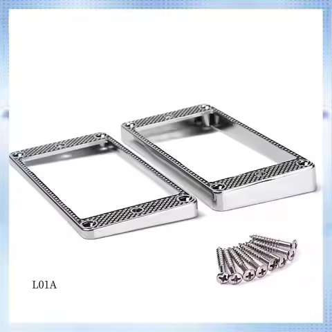 HW-2Pcs Humbucker Pickup Ring Metal Curved Bottom Frame For LP PRS Guitar Parts