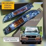 Lampu sen bemper feroza model kristal set
