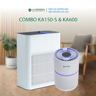 [Trả Góp 0%] Combo Máy Lọc Không Khí Diệt Khuẩn UVGREEN KA150S và KA600 - Công Nghệ UVC LED Lõi Lọc 