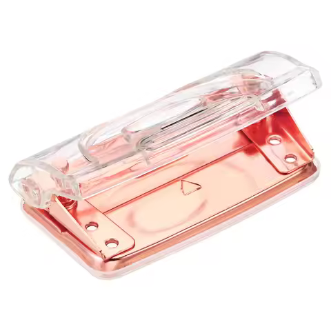 Acrylic Paper Puncher Office Planner Puncher 2 Holes Puncher Portable Manual Effortless Office Deskt