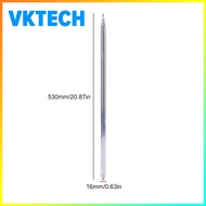 [Vktech] 5.6M Stainless Steel Telescopic Whips M10 Thread Telescopic Antenna for HF Radio V Antenna 