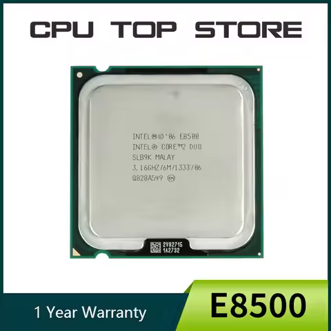 Intel Core 2 Duo E8500 Processor SLB9K SLAPK 3.16GHz LGA 775 cpu