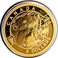 2013 O Canada Beaver Proof Gold Coin 0.1 oz