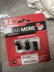 Comply T100X3-BK 記憶棉耳塞 Size M 隔音耳膠 3對裝 Shure Westone 細孔 原裝行貨 Comply Hear More Earphone Tips T100X3-B