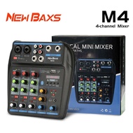 NEW BAXS M4/M4G audio mixer suara kecil 4 channel Mixer audio murah meriah bekas saluran built-in pe