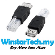Ethernet RJ45 Male to USB Female Connector Converter Adapter