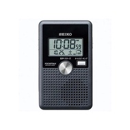 Seiko watch alarm clock radio digital bilingual switching voice alarm Boshi POCKETTALK pocket talk black metallic DA208K SEIKO