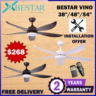 Bestar Ceiling fan Vino (38/48/54) DC Ceiling Fan with LED | 2 Years Onsite warranty |24W LED light|