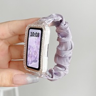 Slim Elastic Scrunchie Loop Band For Huawei Band 10 9 8 Replacement Strap with Diamond Case for Huaw