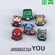 Hole Shoes Flower Decoration Shoe Buckle Texture Cute Cartoon pvc Marvel Iron Man Decoration DIY Det