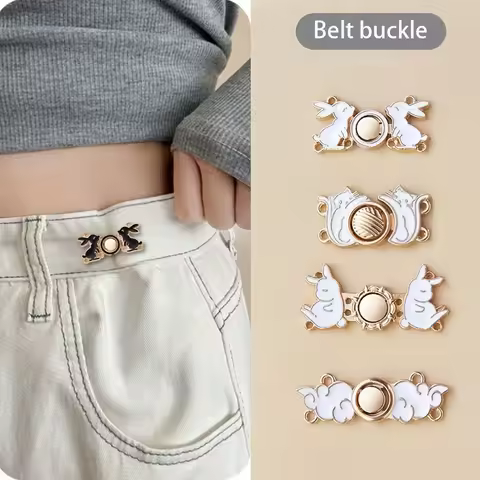 2pcRemovable Waist Tightening Buckle Invisible Snap Button Brooch Jewelry Jeans Pant Clothing Waist 
