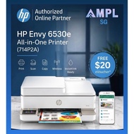 HP Envy 6530e All-in-One Printer | Print, copy, scan, mobile fax | ADF | Duplex printing | USB; Wire