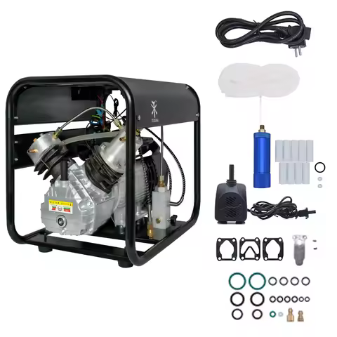 TUXING TXED012 300Bar PCP Air Compressor 4500Psi High Pressure Compressor with Set Pressure for PCP 