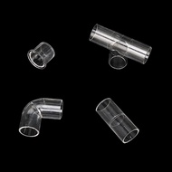 1Pc Transparent Acrylic Connector Tee Straight Elbow Coupling Adapte ID 20mm Glass Pipe Garden Irrigation Pipe Connectors