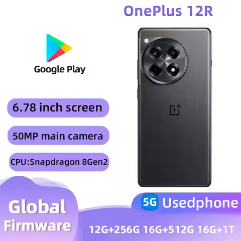 Oneplus 12R 5G Smartphone Android 6.78-inch Screen 256GB ROM 50MP Camera Used Phone