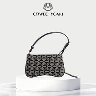 COWEC YCAKI Beg Bahu Silang Niche Baharu Bertaraf Tinggi, Beg Bawah Lengan Bentuk Bulan Separuh Pera