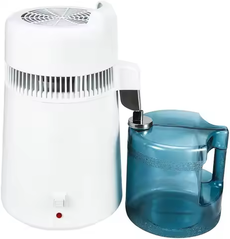 900W 110V 6L Home Countertop Pure Water Distiller with BPA-Free Container and US Plug