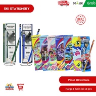 HIJAU 2B Pencil biru Green 2B Pencil/ Cute 2B Pencil/ Montana 2B Pencil/