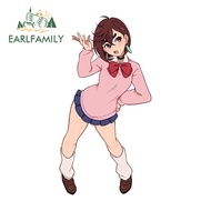 EARLFAMILY 13cm x 6.7cm Dandadan Ayase Momo Car Sticker Cartoon Chibi Racing Drifting Refrigerator W