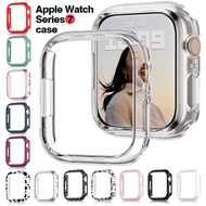 Case for Apple Watch 45mm 41mm 44mm 40mm iWatch Series 7 6 SE 5 4 Hard PC Bumper Protective Frame Screen Protector Cover
