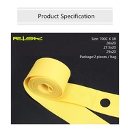 2pcs RISK Bicycle Rim Strip Tire Liner Tube Protector PVC Rim Tape for 700C 26 27.5 29 inch Wheel MT