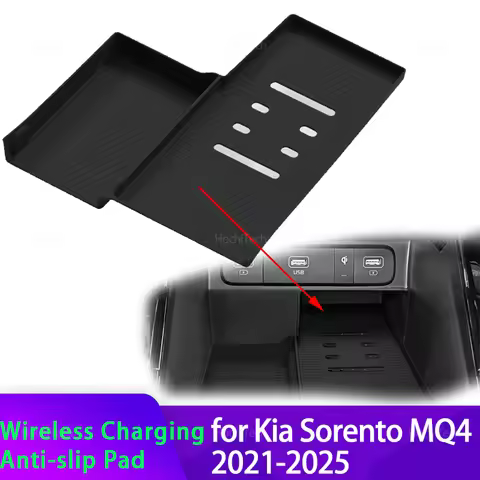 Wireless Charging Silicone Pad For Kia Sorento MQ4 2021-2023 2024 2025 Central Control Charger Prote