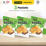 [Halal] FreshXeal Premium Frozen Plain Bagel (4 Pcs) Made With Premium Ingredients Ready to Eat & De